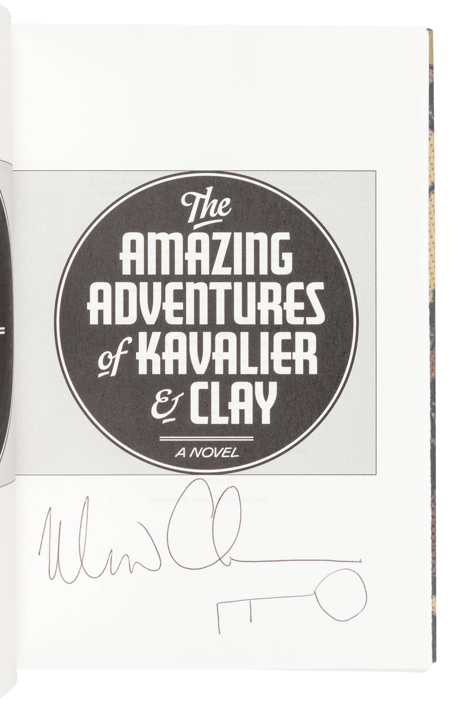 CHABON, Michael (b.1963). The Amazing Adventures of Kavalier & Clay . New York: Random House, 2000.