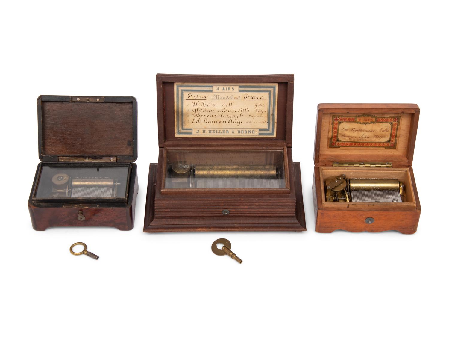 Three Small Musical Boxes