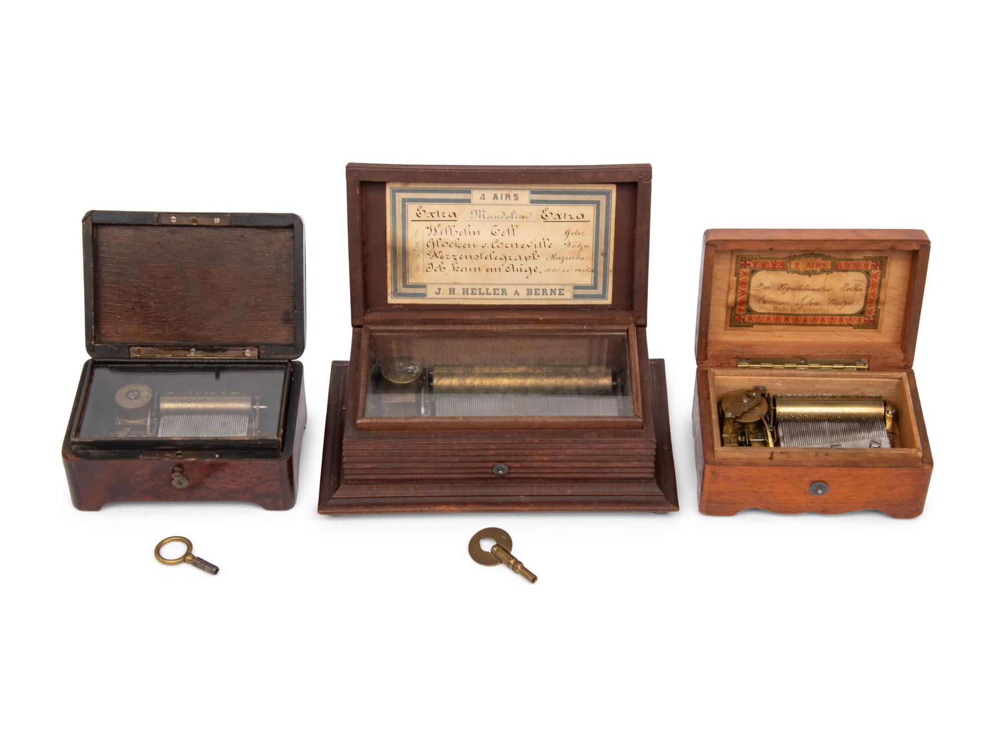Three Small Musical Boxes