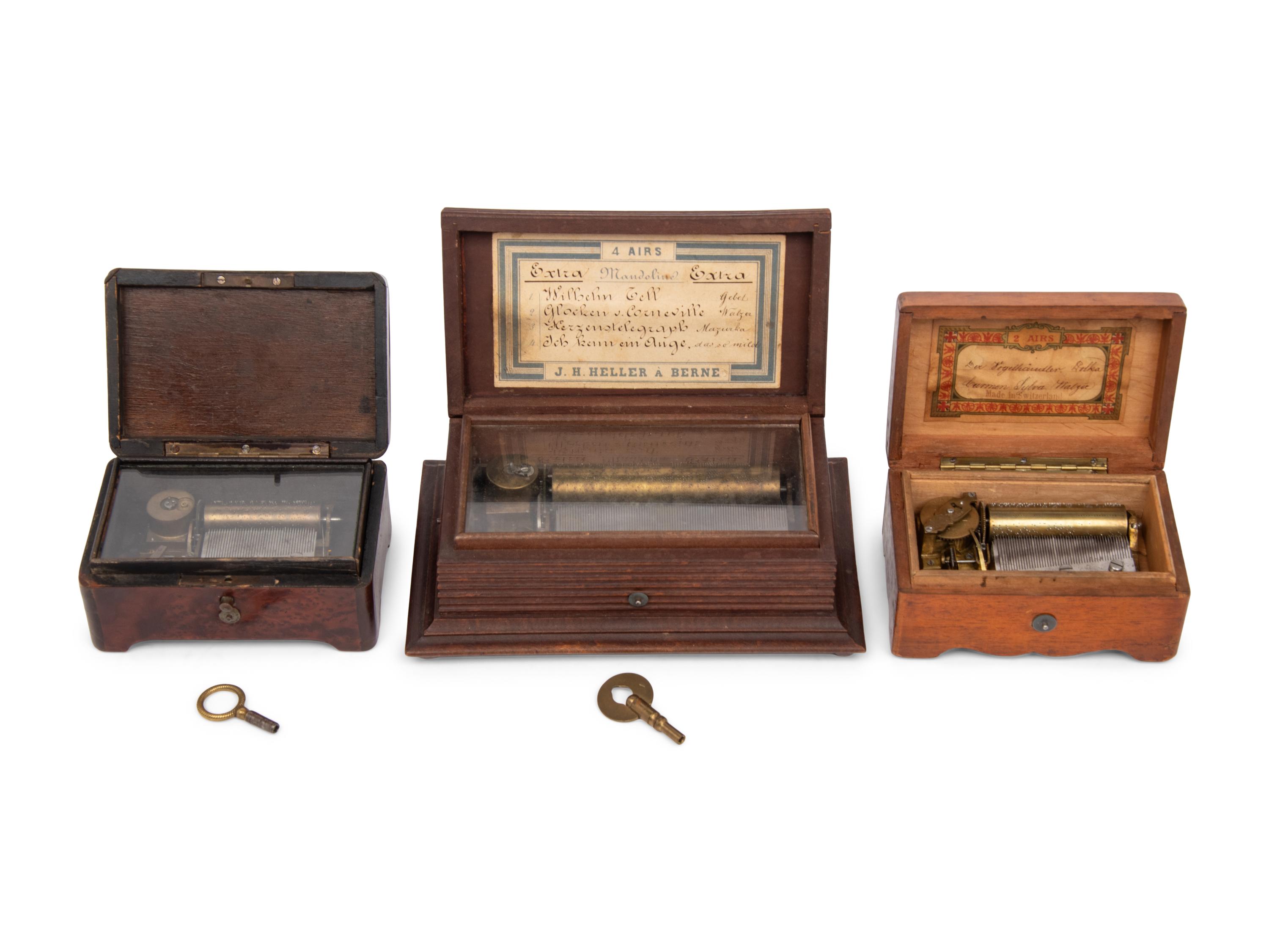 Three Small Musical Boxes
