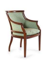 A Directoire Style Mahogany Bergère