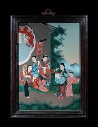 Seven Chinese Reverse Glass Paintings