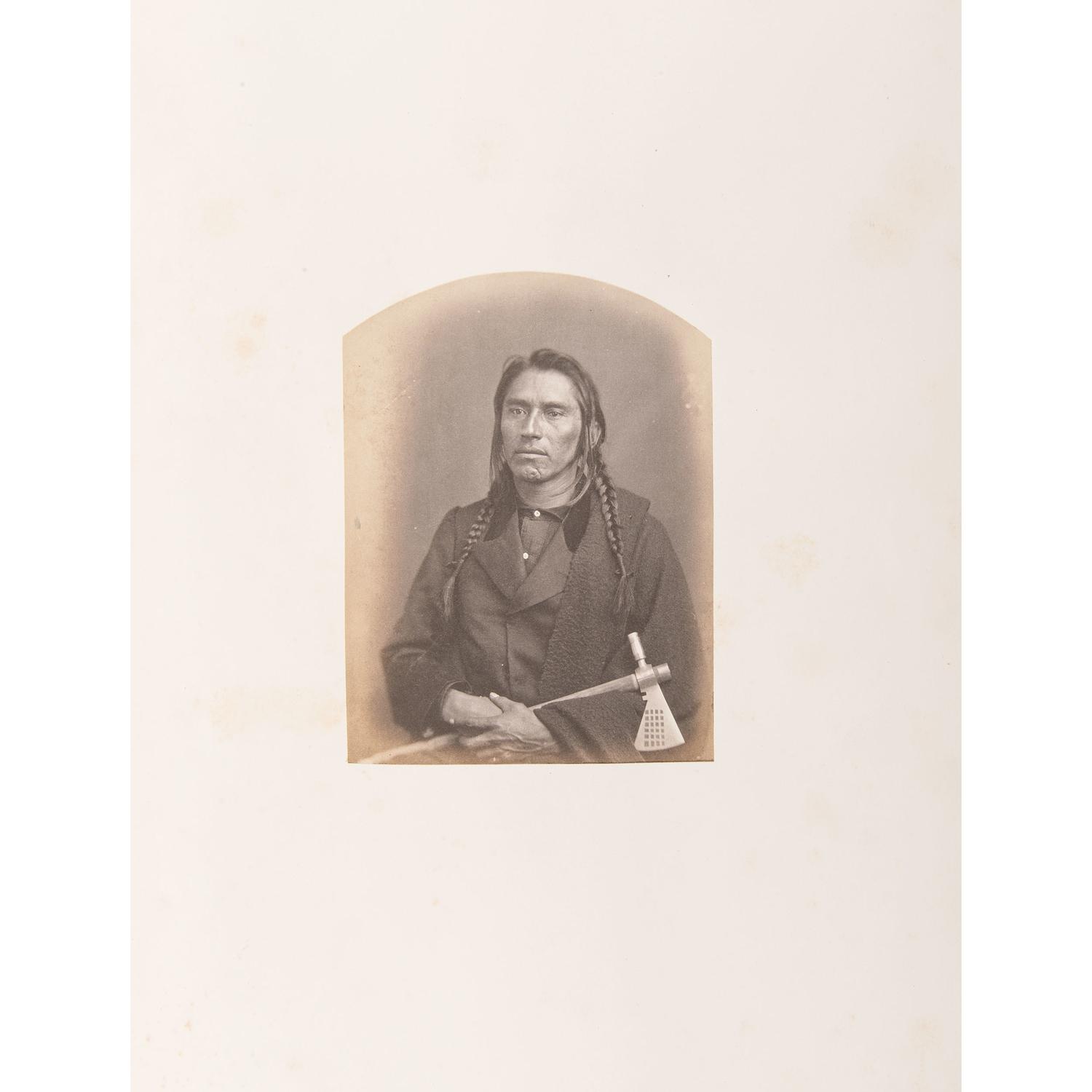 Joel Whitney, Exceptional Album Containing Large Format Photographs of Sioux Involved in the 1862 Minnesota Uprising