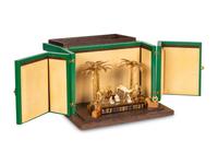 A Mouawad Silver-Gilt and Tiger's Eye Figural Group