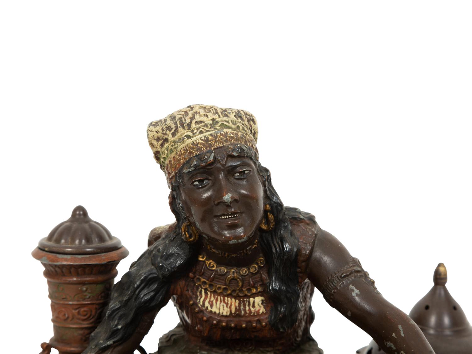 An Austrian Cold Painted Bronze Standish