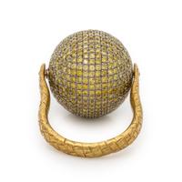 Bottega Veneta, 'Sfera', Yellow Diamond and Yellow Gold Ring