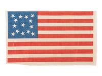 [FLAGS]. 14-star American parade flag. Ca 1876-1890.