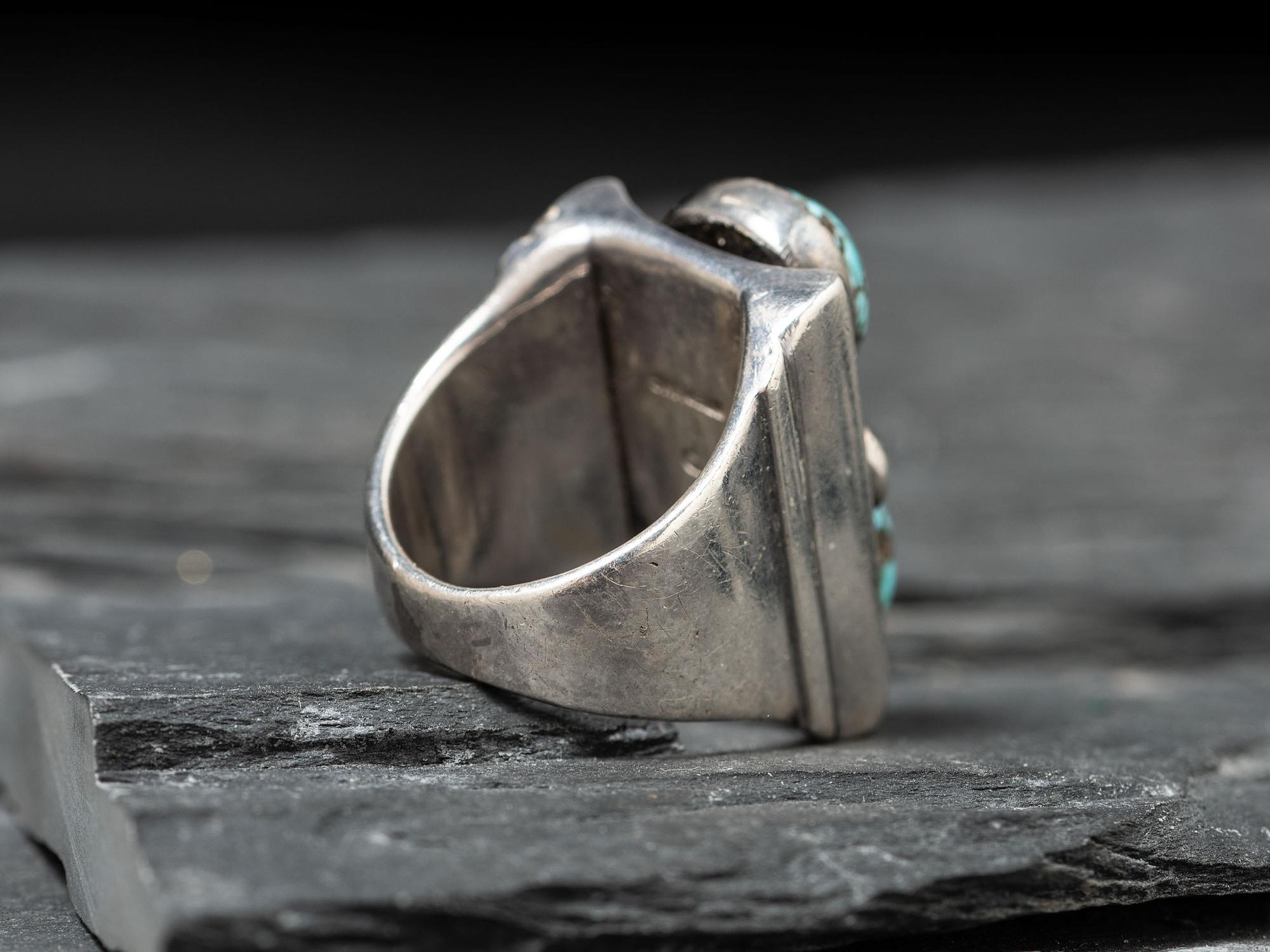 Southwestern-style Turquoise and Sterling Silver Ring