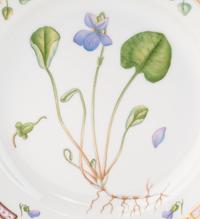 A Set of Eight Royal Copenhagen Flora Danica Porcelain Salad Plates