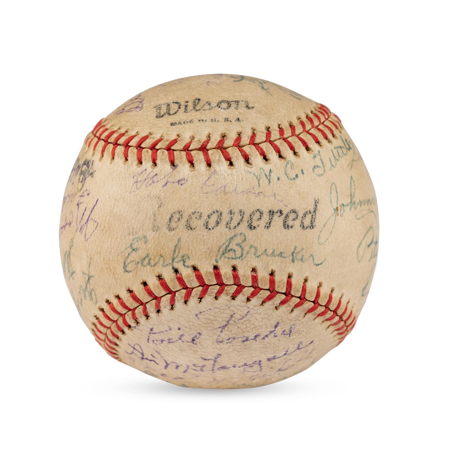 A 1936 Portland Beavers Team Signed Autograph Baseball