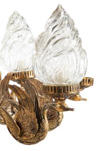 A Neoclassical Style Gilt Metal and Glass Fixture