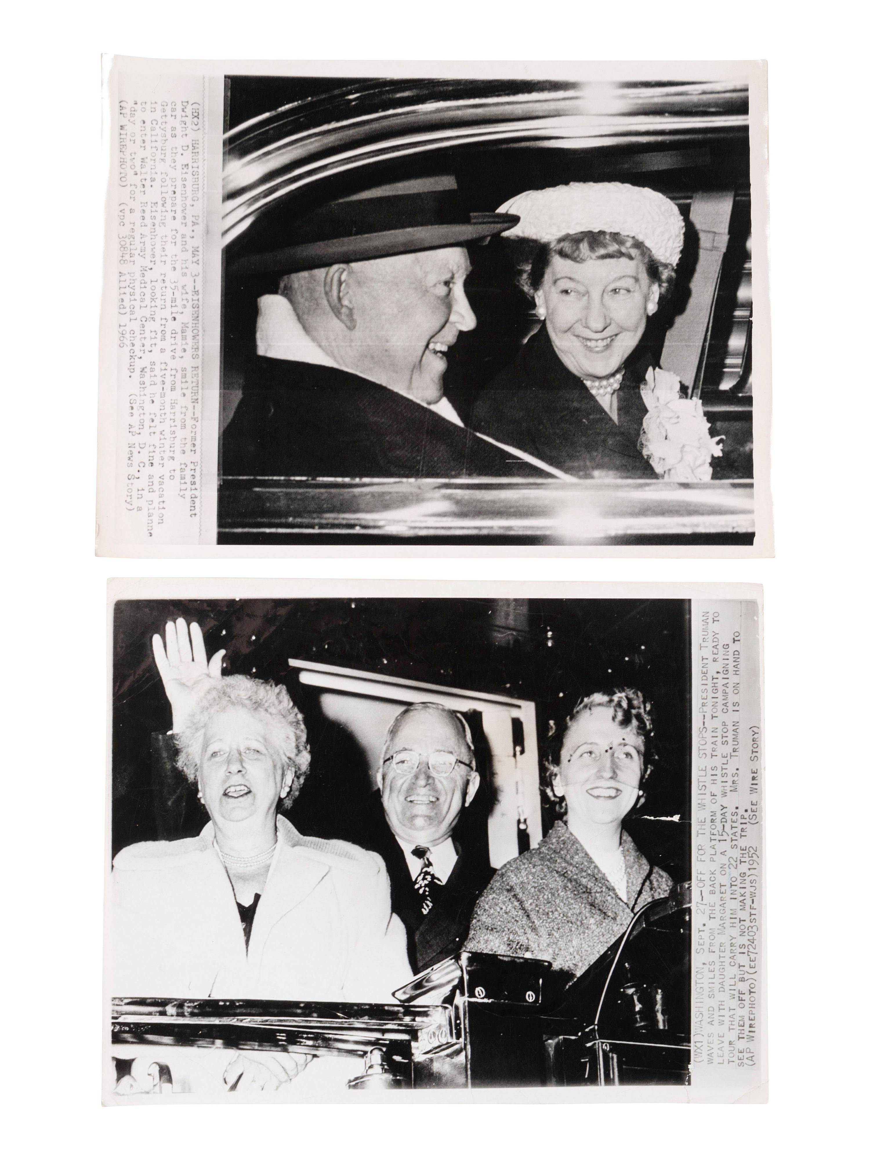 [PRESIDENTS] Photographs and ephemera related to Presidents Kennedy, FDR, Truman, and Reagan.