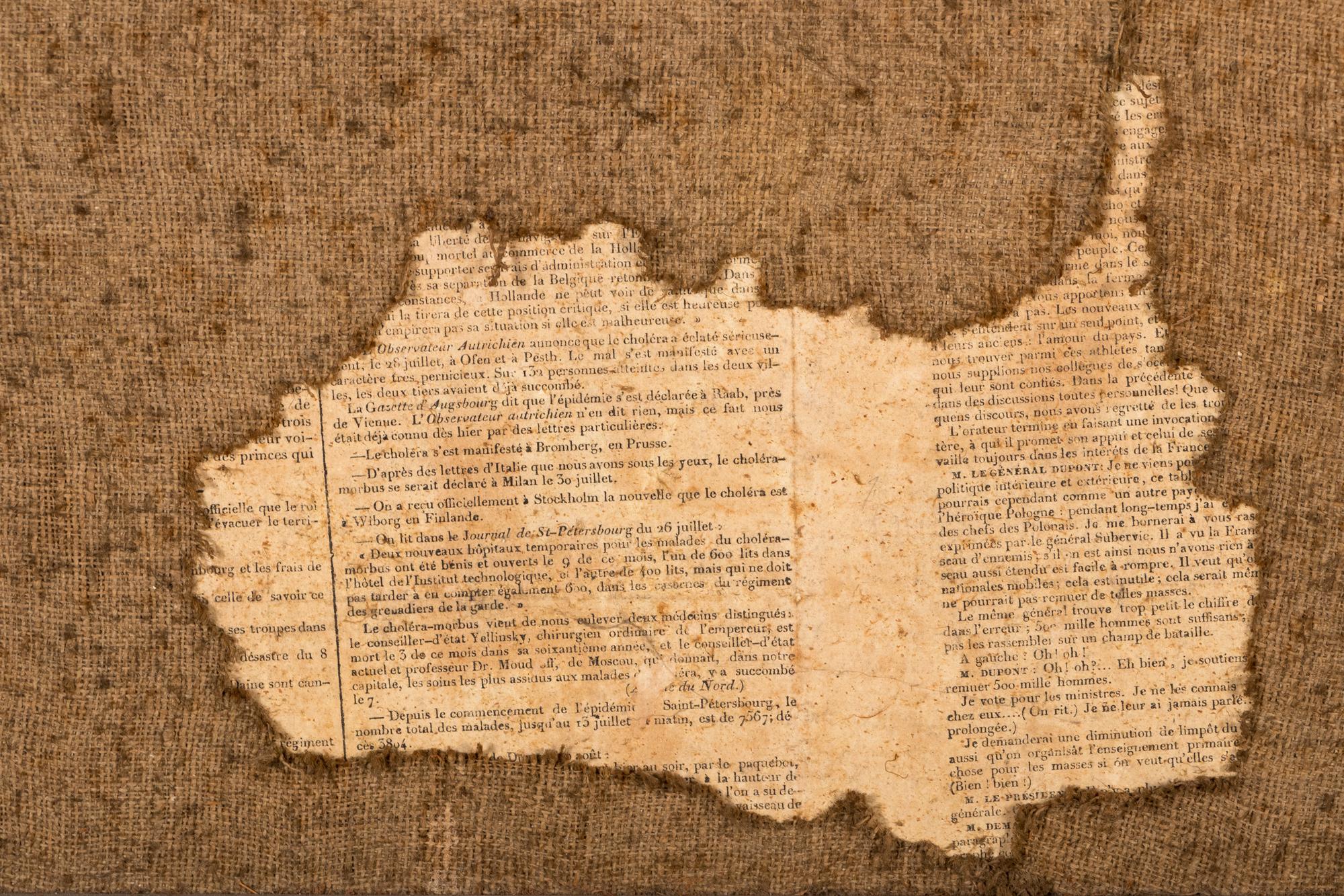 A French Papier Peinte Fireboard