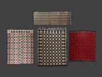 Four Jacquard Woven Coverlets, Including an Ohio Example