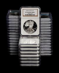 A Collection of Thirty-Seven Graded Silver Eagle $1 Proof Coins