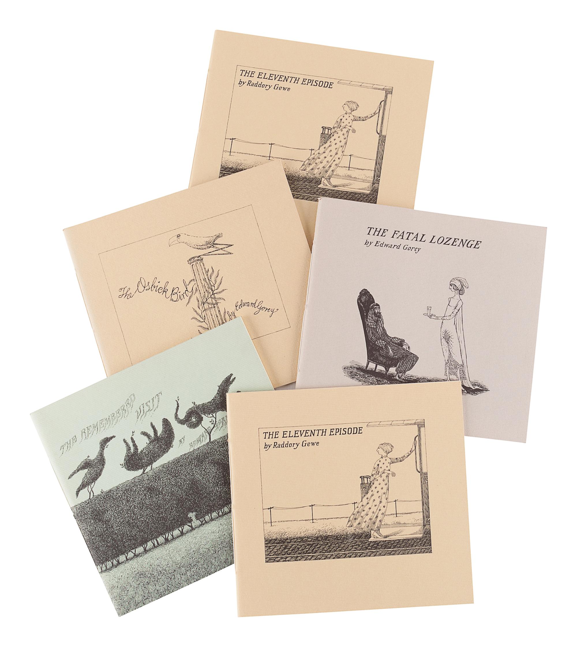 GOREY, Edward (1925-2000). A group of 5 works published by Diogenes, comprising: