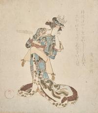 Three Japanese Surimono, Edo-Meiji Period 日本江户时代 柳川重信（1787-1832）、安藤广重（1798-1858）、高岛千春（1780-1858）摺物三种
