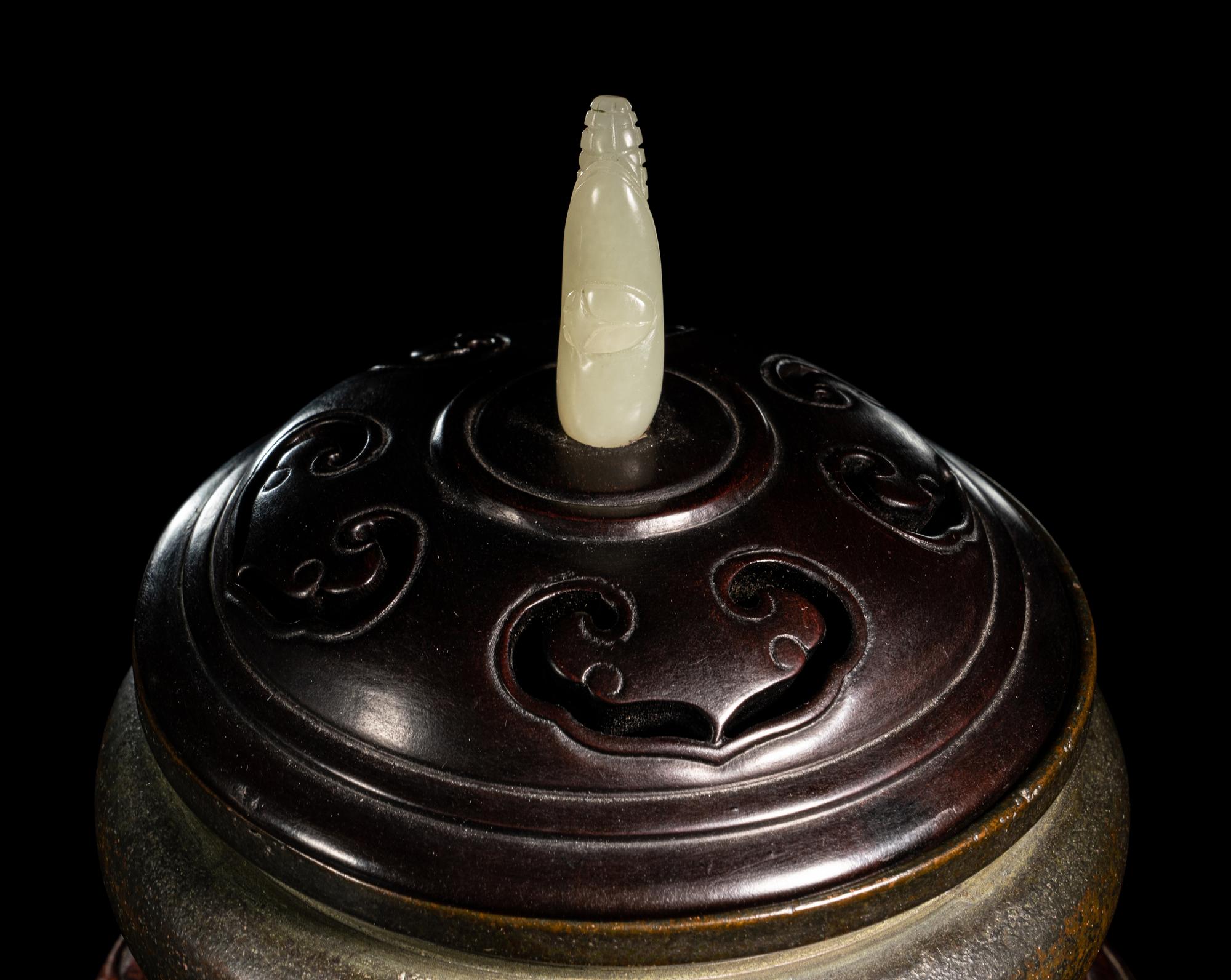 A Bronze Incense Burner and Cover