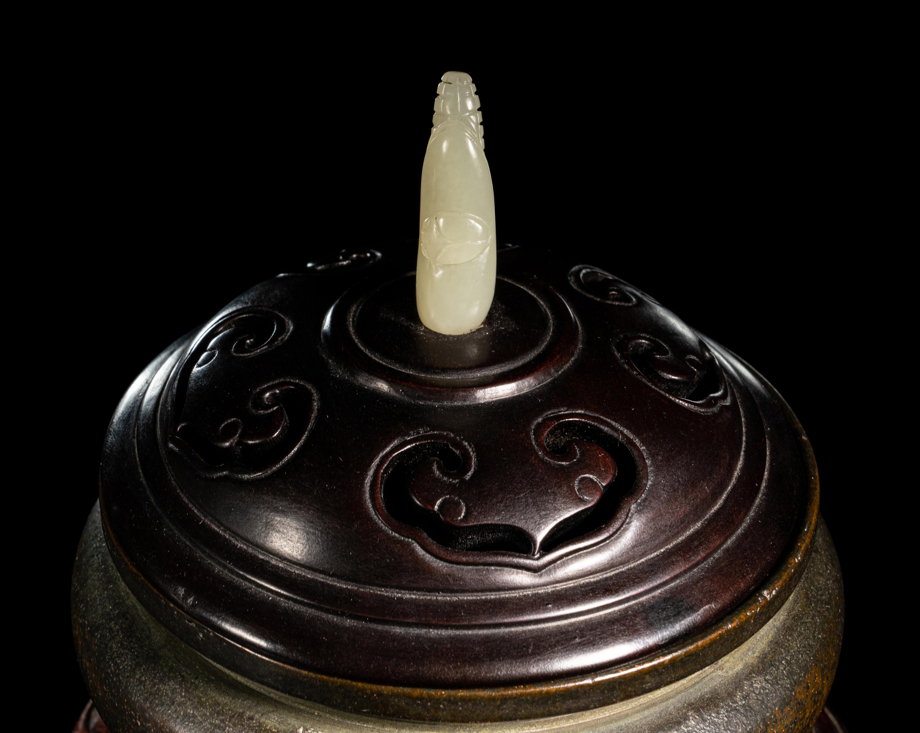 A Bronze Incense Burner and Cover