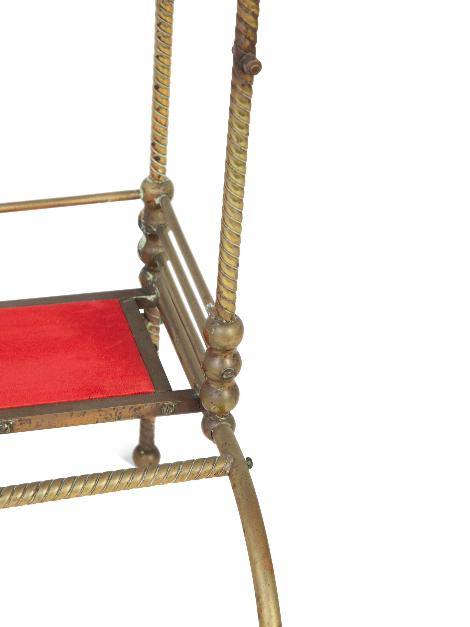 A Charles Parker Aesthetic Movement Brass Telephone Table — CIRCA 1890