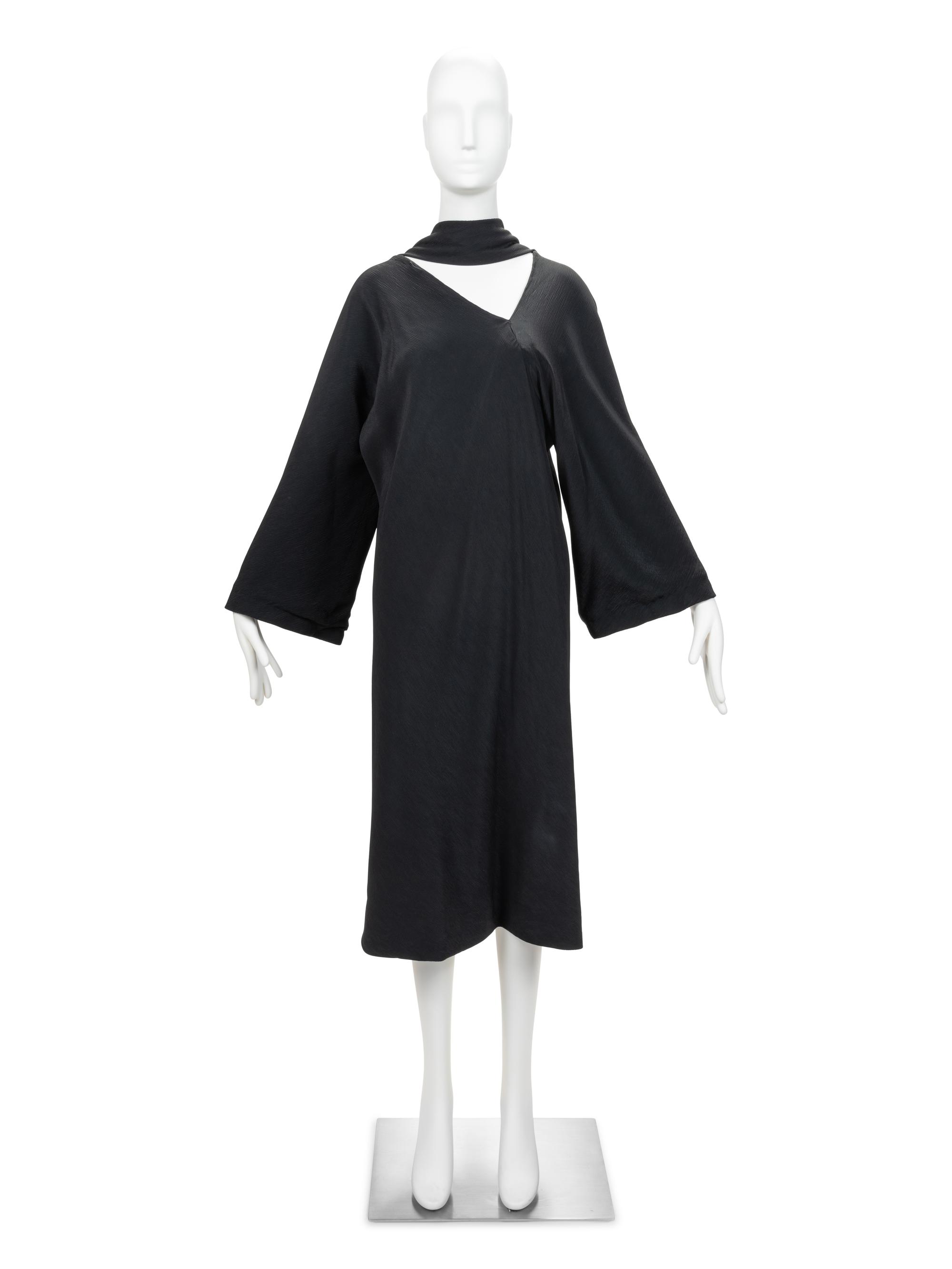 Halston "Single Seam" Black Dress, 1976