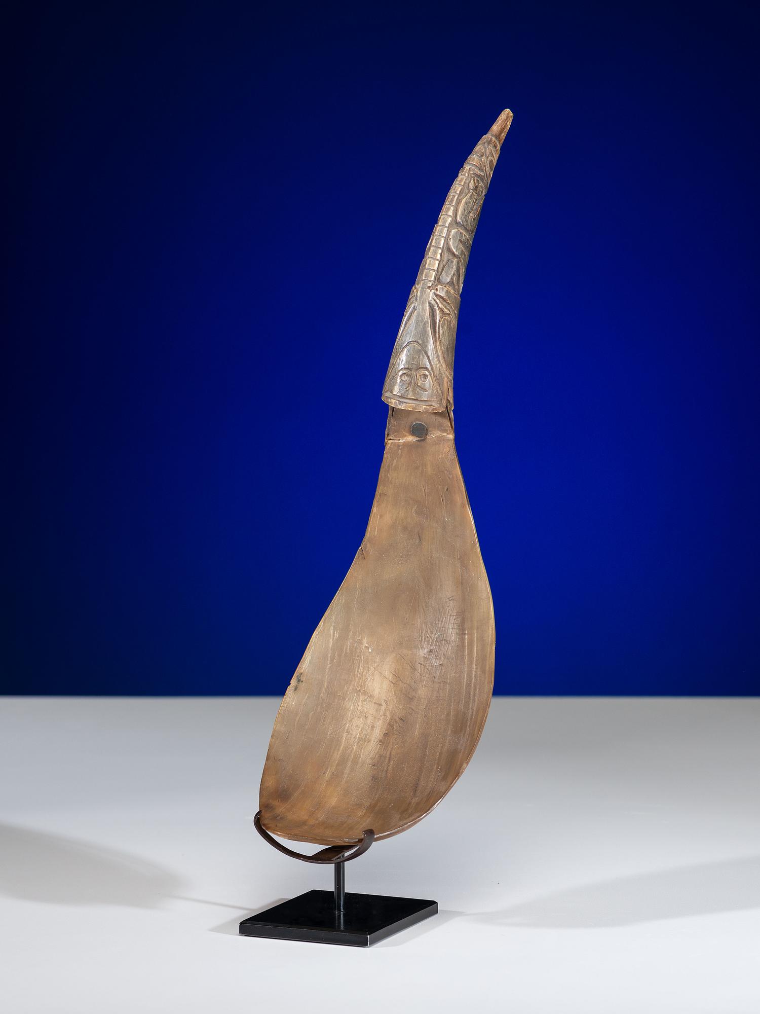 Northwest Coast Carved Horn Feast Ladle