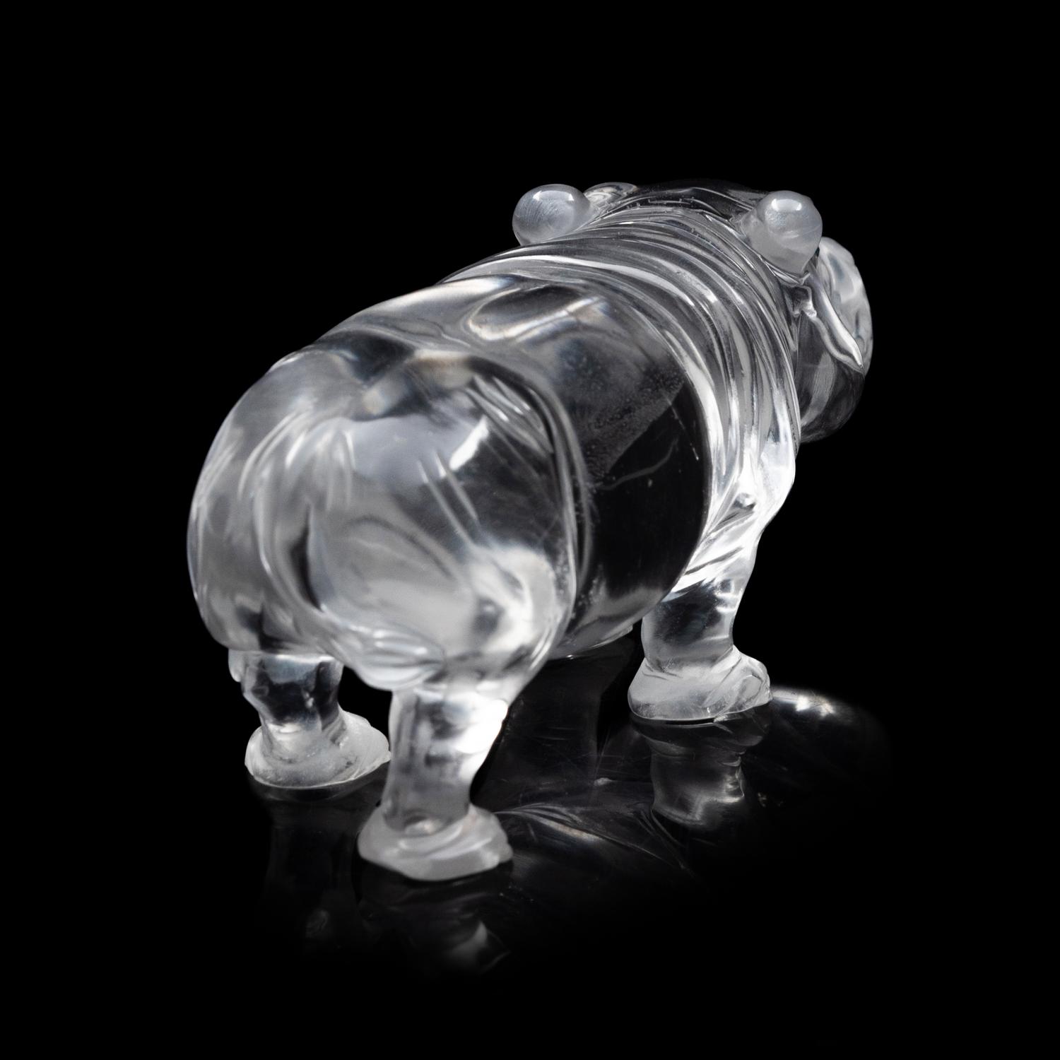 An Asprey and Co. Rock Crystal Hippopotamus
