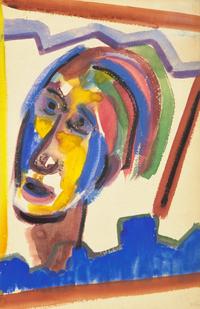Three Works: Portrait of a Man Facing Right; together with Portrait of an Open-Mouthed Man; and Portrait of a Man Facing Left, 1949 (3)