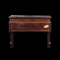 A Small Chinese Cloisonné Enamel Inset Hongmu Stand, Early 19th Century 清中期 紅木嵌掐絲琺琅供桌式帶屜座