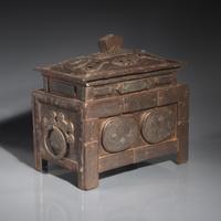 An Eastern Tibetan Inlaid Iron Censer, Late Ming to Early Qing Dynasty — 明末清初 藏式鉄錯銀方爐