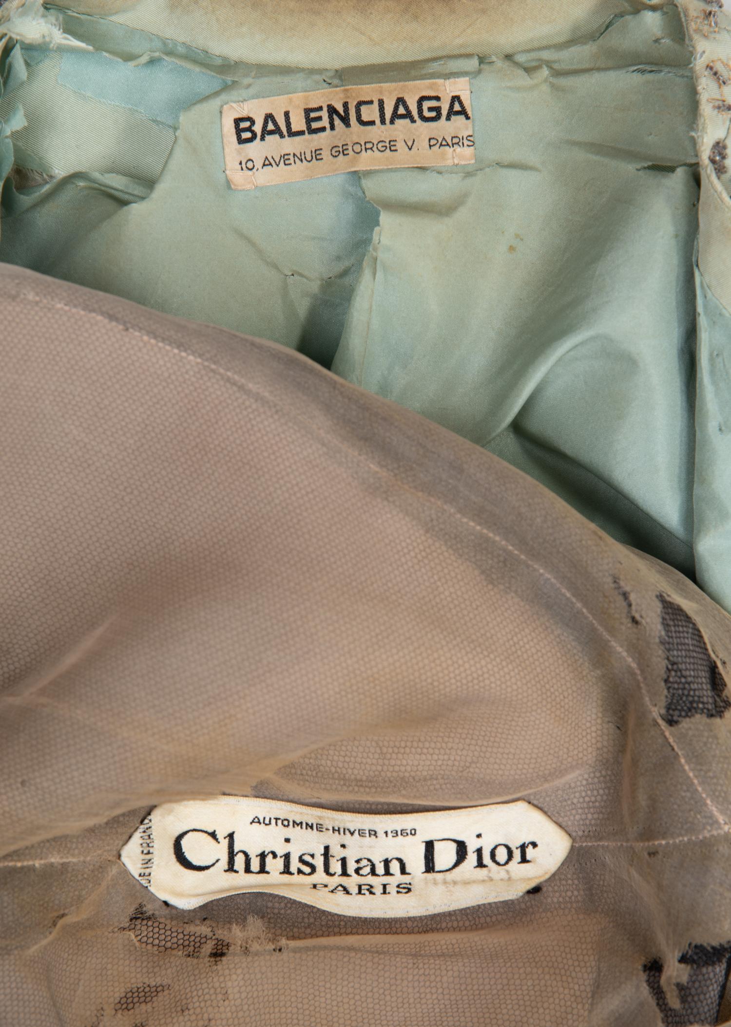 Two Haute Couture Jackets: One Christian Dior, One Balenciaga, c.1960