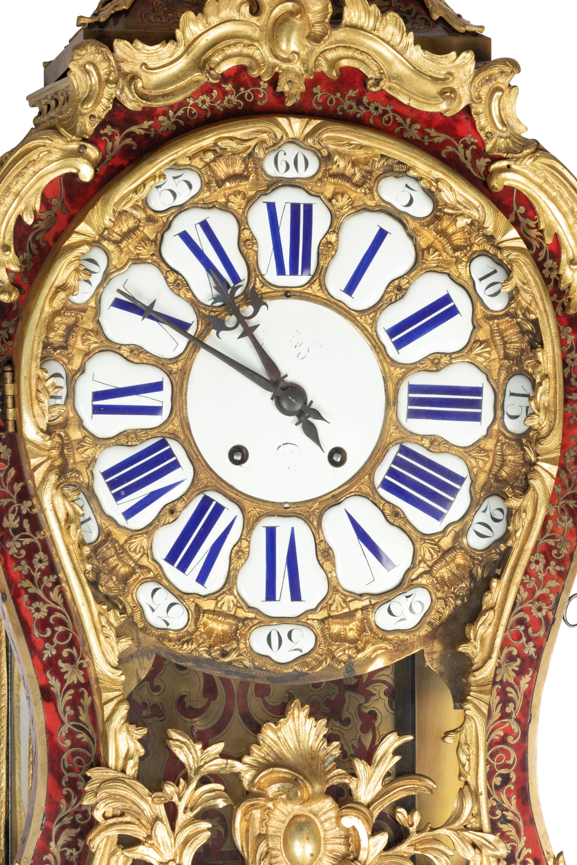 A Louis XIV Style Gilt Bronze-Mounted Boulle Marquetry Bracket Clock