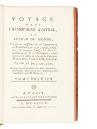 [Travel & Exploration] Cook, Captain James. Voyage dans l'Hemisphere Austral, et Autor du Monde...