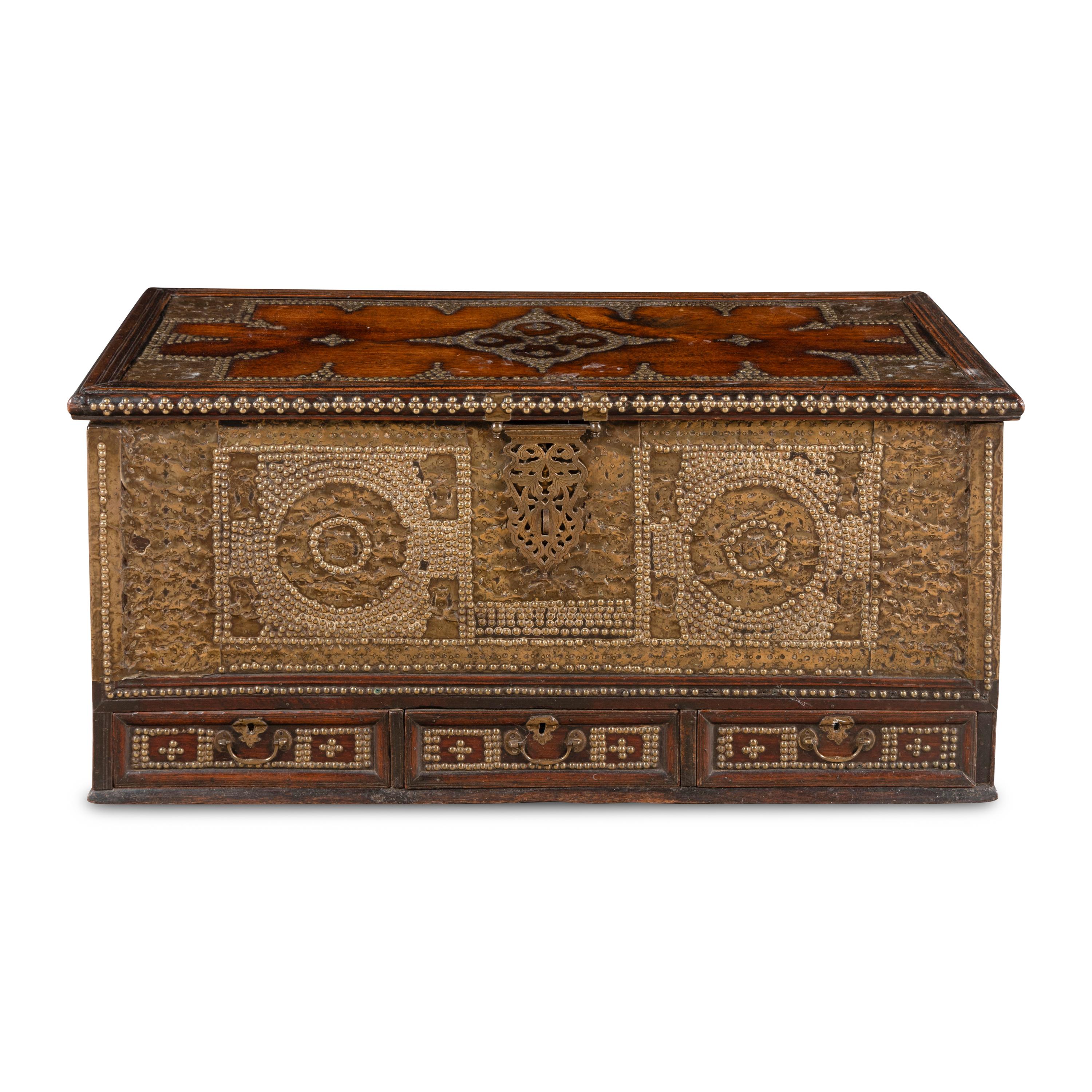A Brass Mounted Teak Zanzibar Chest
