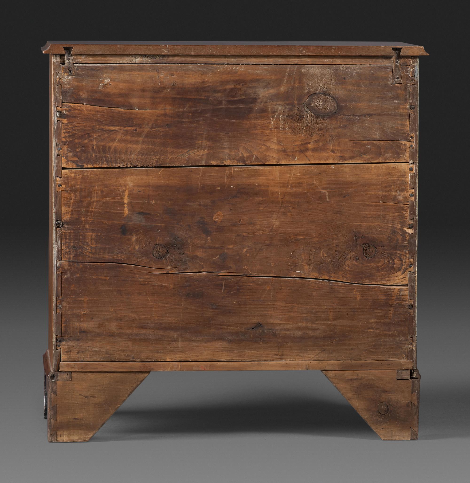 A Chippendale Cherrywood Reverse-Serpentine Chest of Drawers