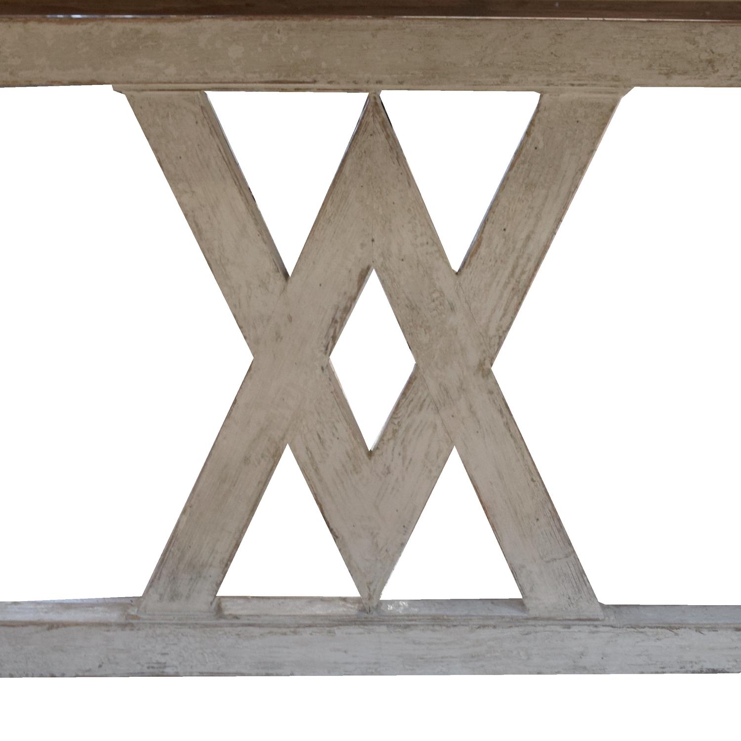 A Painted Draw Leaf Trestle Table 78.5" W x 37" D x 33" H — Italy, 20th Century