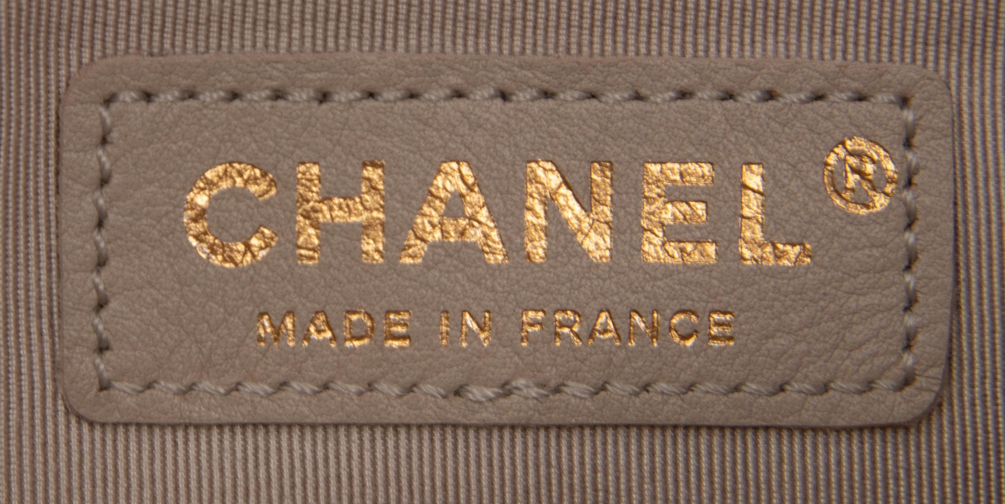 Chanel Studded Gold Flap Crossbody Bag, 2012-13
