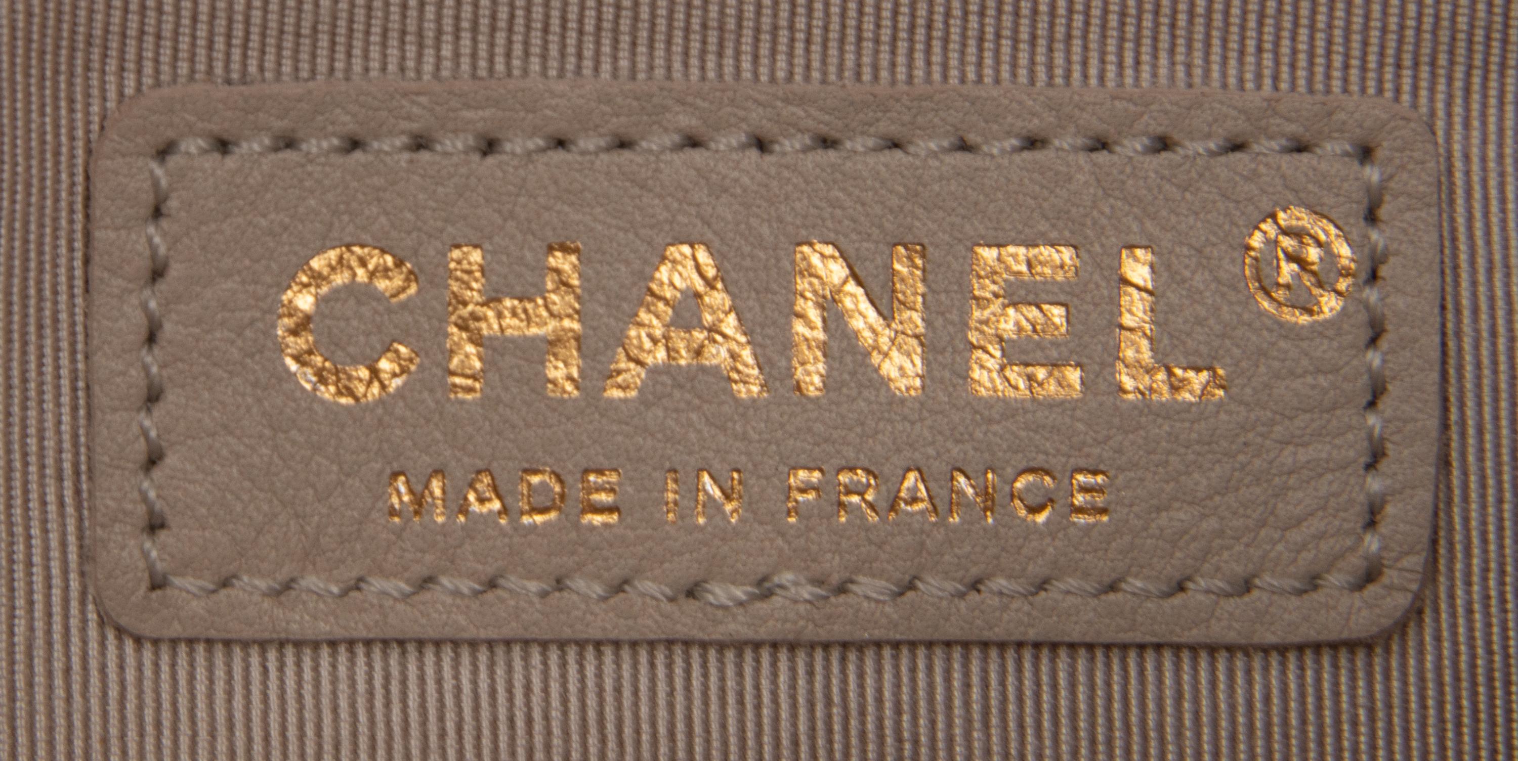 Chanel Studded Gold Flap Crossbody Bag, 2012-13