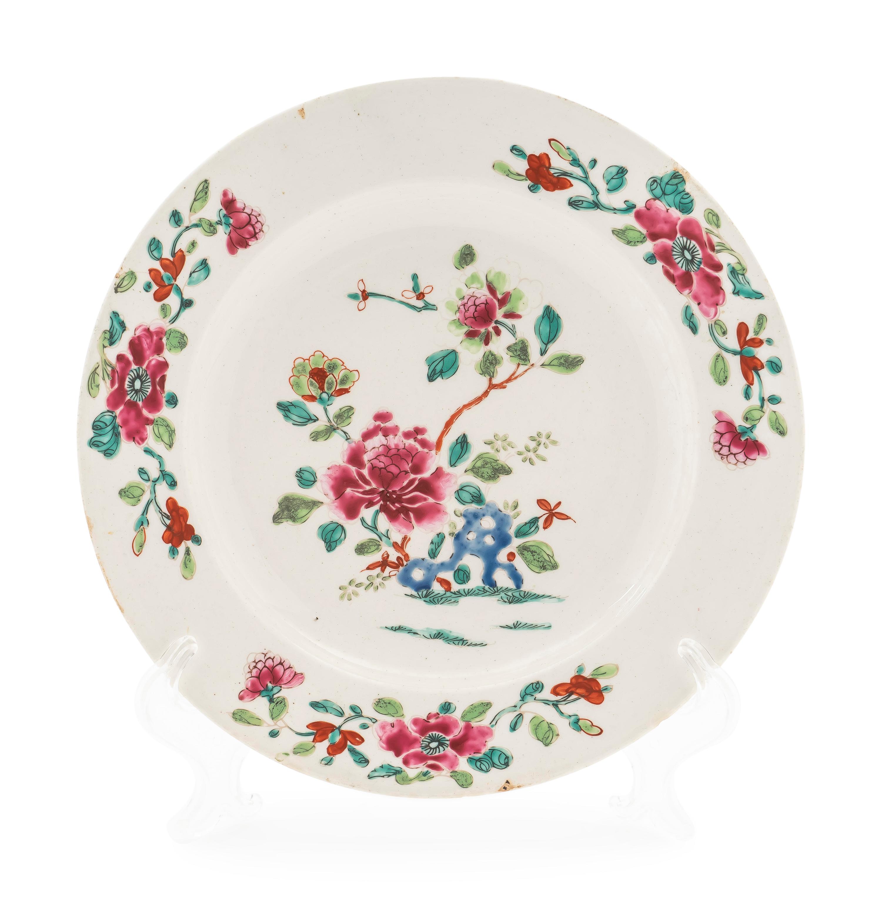 A Bow Porcelain Plate — C. 1755