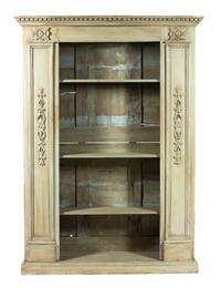 A Louis XVI Style Carved and Painted Bibliotheque