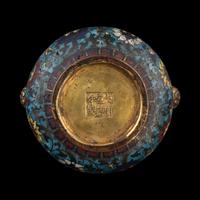 A Chinese Ming Style Cloisonne Enamel Censer, Apocryphal Xuande Mark 宣德款掐絲琺琅西番蓮紋香爐