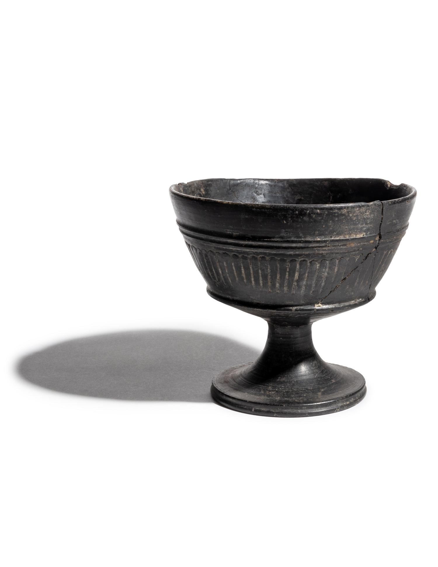 An Etruscan Bucchero Chalice