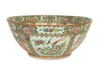 A Chinese Rose Medallion Porcelain Punchbowl