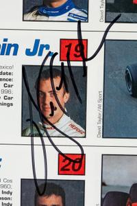 A Unique Walter Payton Signed Autograph Auto Racing Display with Tickets