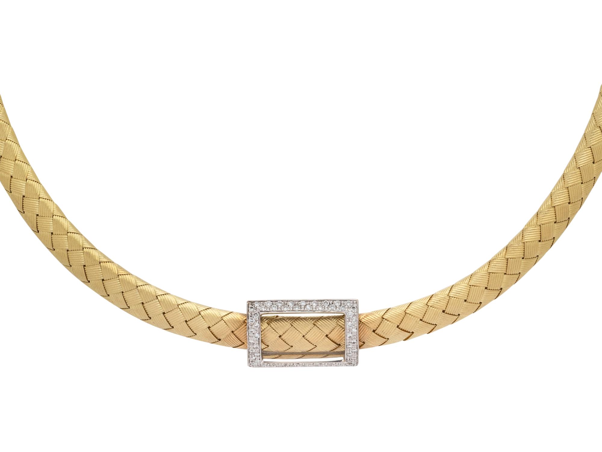 YELLOW GOLD AND DIAMOND NECKLACE