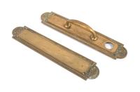 Jarvis Hunt, (American, 1863-1941), a set of Carlton pattern push and pull backplates from the Lake Shore Athletic Club Building, Chica