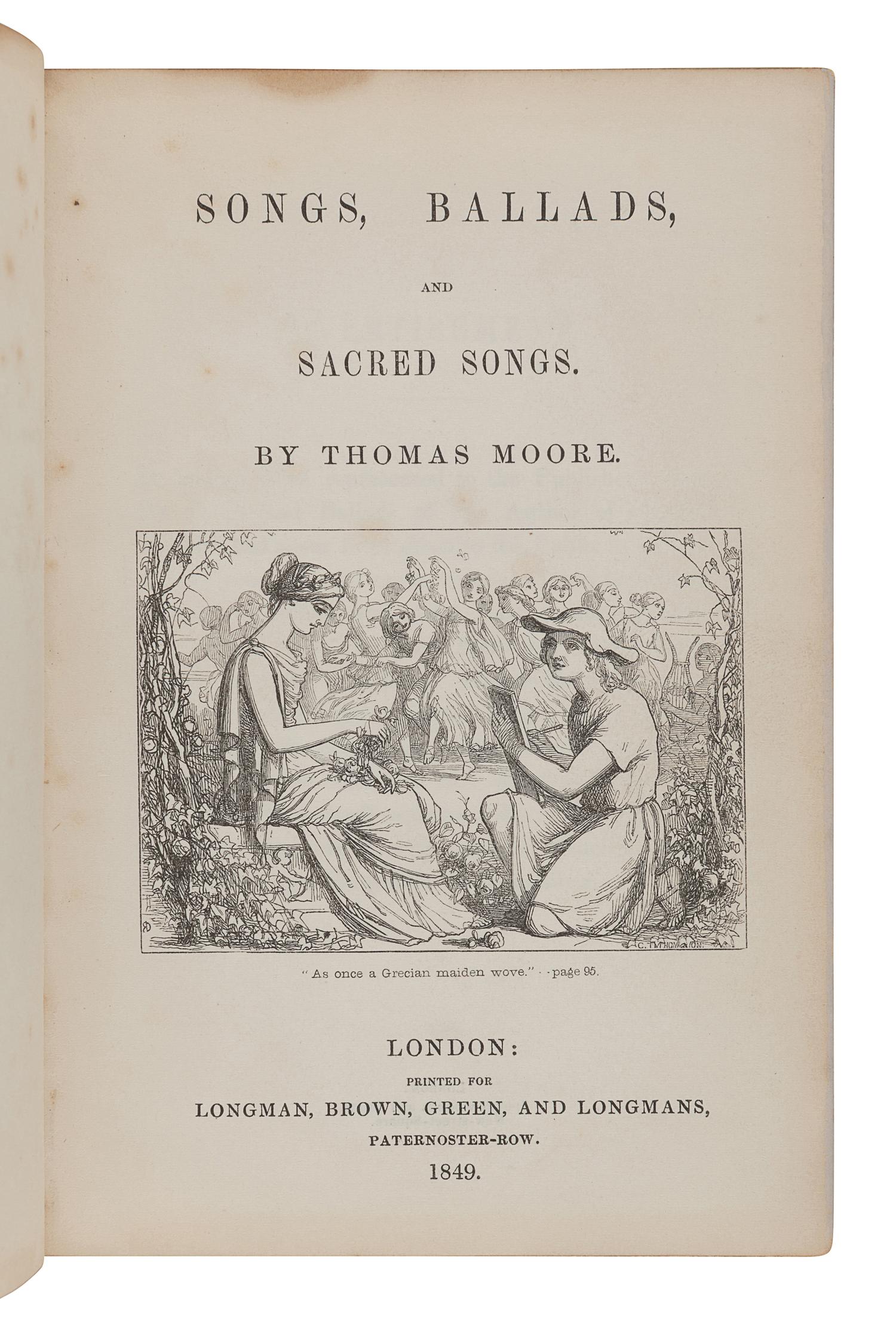 [FORE-EDGE PAINTINGS]. A group of 3 works containing fore-edge paintings, comprising: