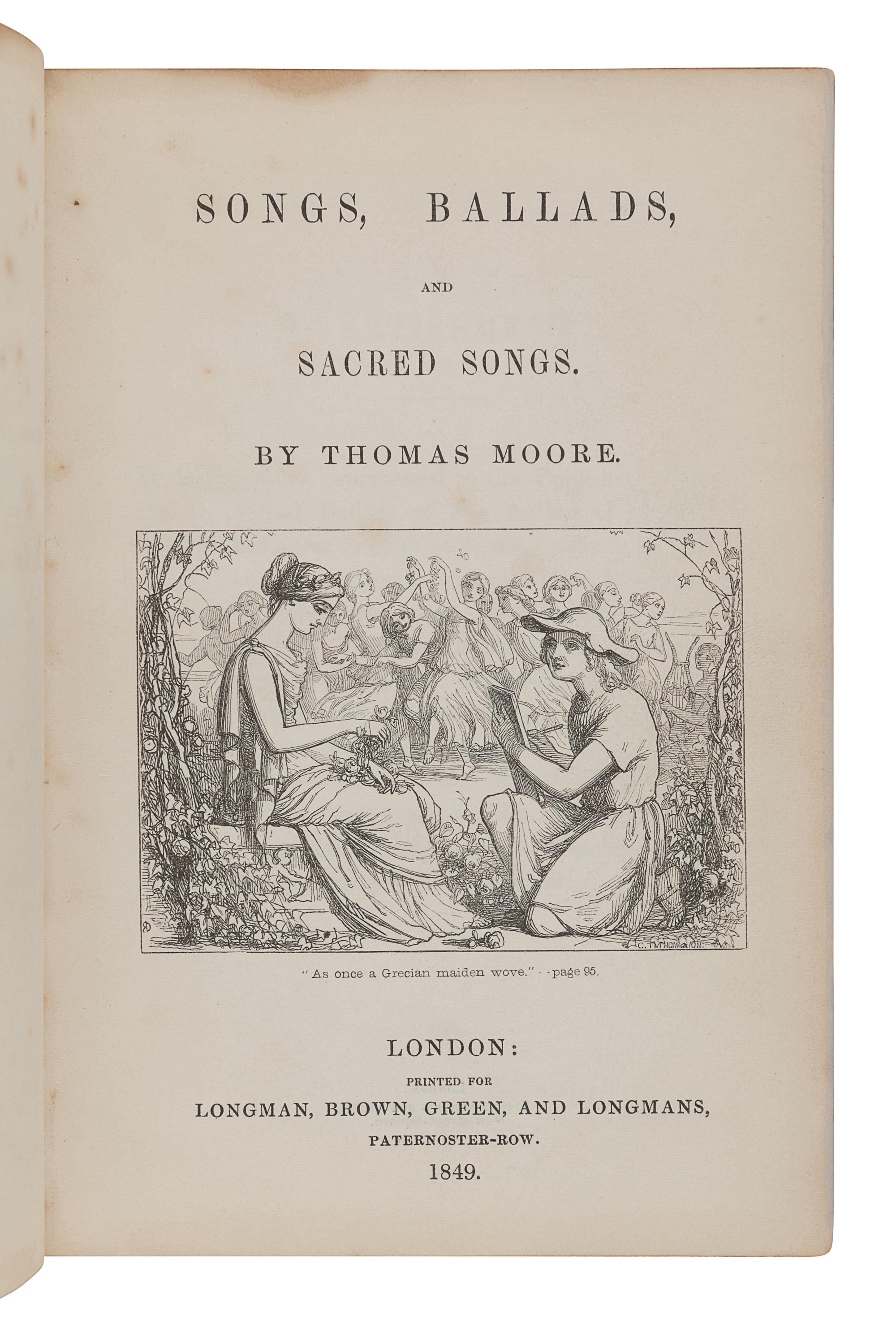 [FORE-EDGE PAINTINGS]. A group of 3 works containing fore-edge paintings, comprising: