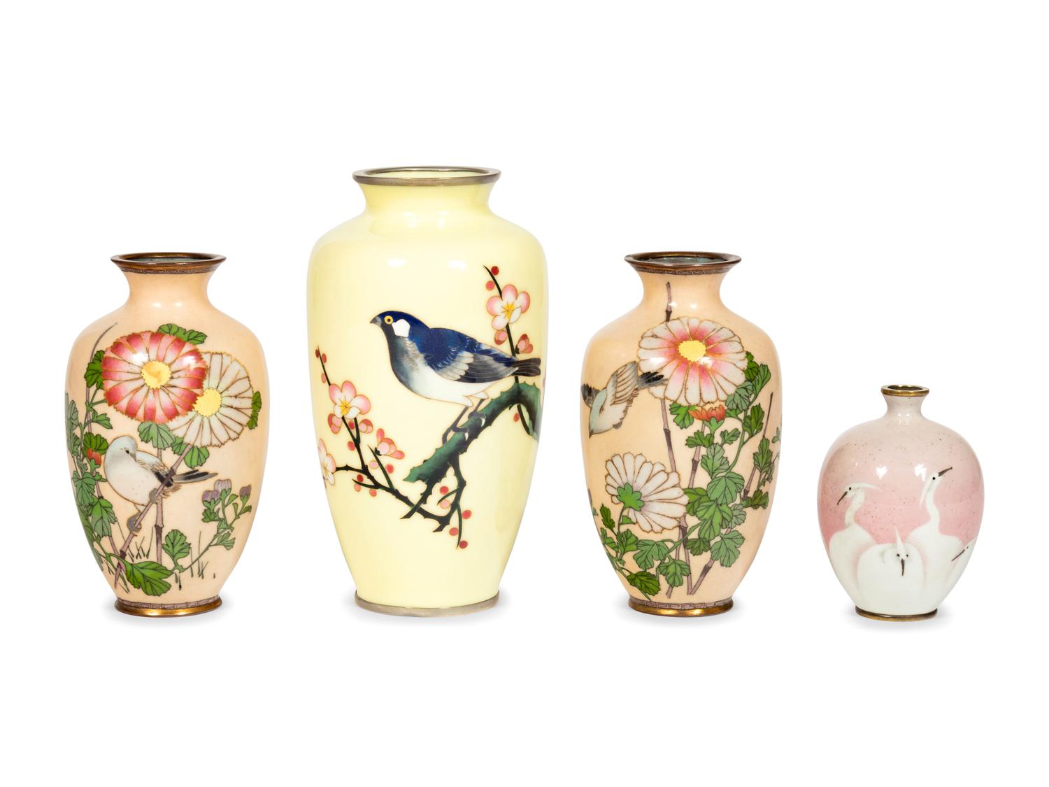 Four Cloisonné Vases