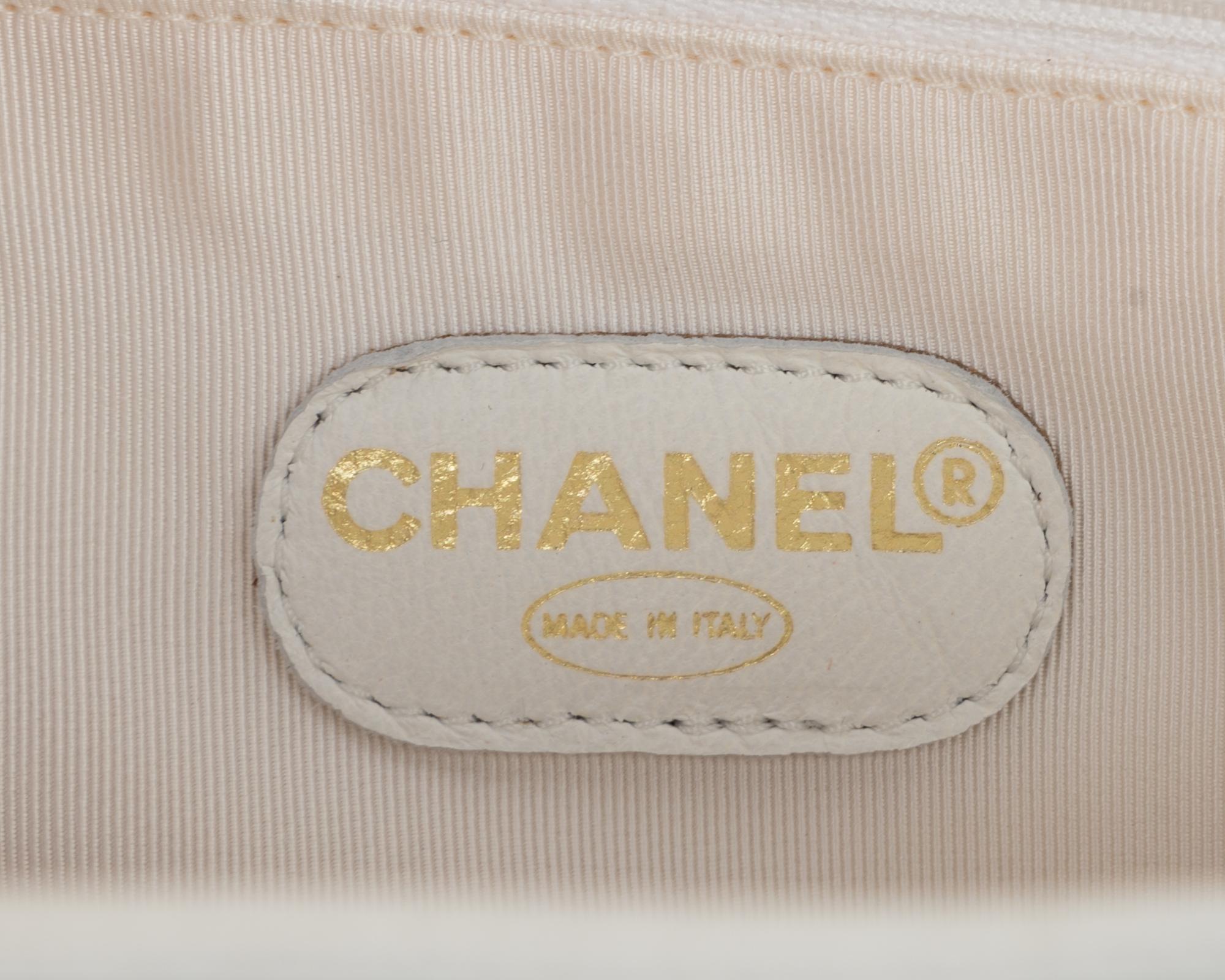 Chanel White Caviar Leather Bag, 1997-99